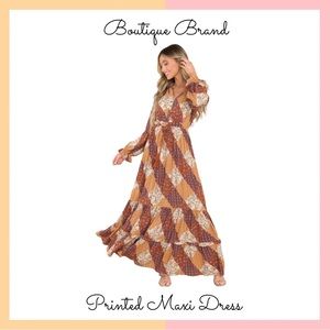 Lulu's Multicolor Printed Maxi Dress